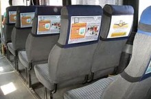 Как выглядит реклама на сиденьях в маршрутках?